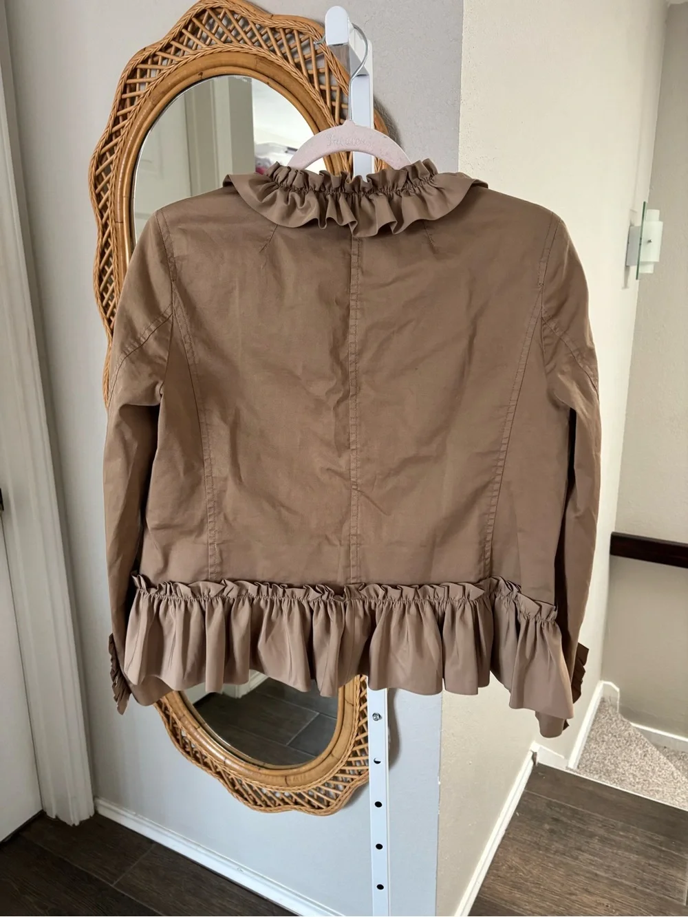 J. Crew / Ruffle Chino Jacket Tan Khaki